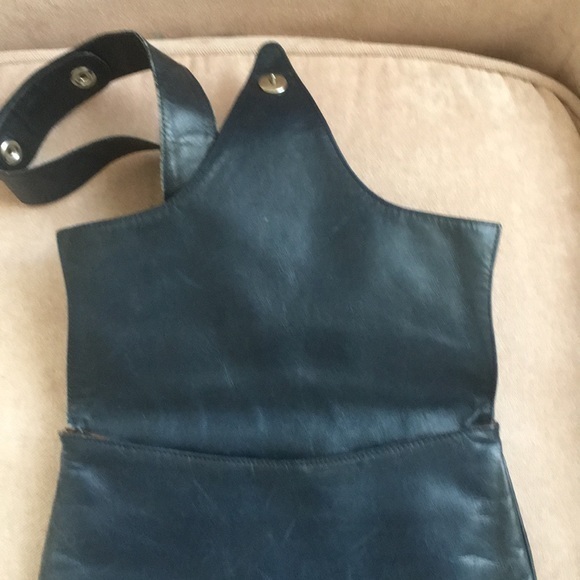 Navy blue leather bag - Picture 9 of 9